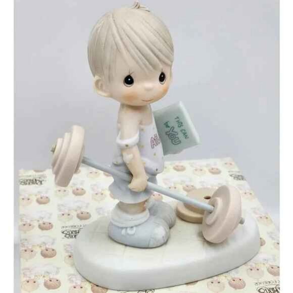 Precious Moments Figurine Believe The Impossible 109487 Vintage 1987 W/Box Tags - Picture 5 of 12